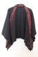 画像4: Qutie Frash / 2023年プレミアム 宵鶴ポンチョ  ブラック×レッド O-26-01-16-048-QU-JA-IG-OS (4)