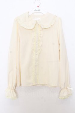 画像1: m petit by misako / AM マルエリフリルブラウス M 生成り O-26-01-16-052-LO-BL-IG-OS