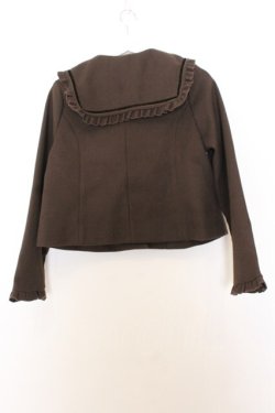 画像3: m petit by misako / セーラー襟ショートコート M ブラウン O-26-01-16-056-LO-CO-YM-OS