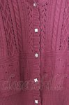 画像2: axes femme / 透かし編みニットカーディガン F レッド O-26-01-16-060-AX-TO-YM-ZT560 (2)