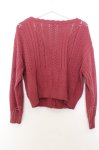 画像3: axes femme / 透かし編みニットカーディガン F レッド O-26-01-16-060-AX-TO-YM-ZT560 (3)