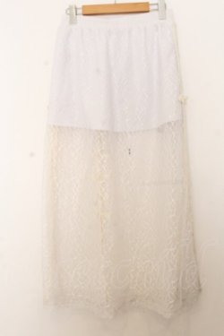 画像3: Qutie Frash / チャイナメッシュロングスカート  ホワイト O-26-01-16-064-QU-SK-IG-OS