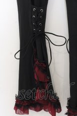 画像2: Qutie Frash / インナーレッグパンツ  ブラック×レッド O-26-01-16-065-QU-PA-IG-OS (2)