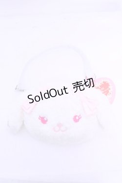 画像1: BABY,THE STARS SHINE BRIGHT / うさくみゃちゃんのパスケースポーチ  シロ×ピンク O-26-01-16-1054-BA-ZA-OW-OS