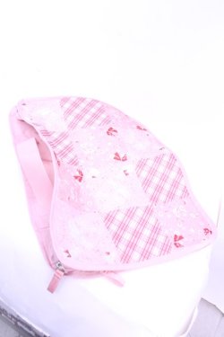 画像1: PINK HOUSE / バラ園うさぎ柄パッチワークプリントトラベルケース  ピンク O-26-01-16-1055-LO-ZA-OW-OS