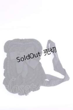 画像1: KANEKO ISAO / ピコフリルレース切り替え瓢箪ポシェット  クロ O-26-01-16-1058-EL-BG-IG-OS