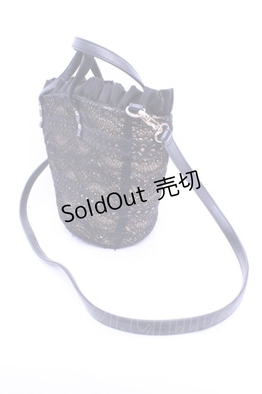 画像2: axes femme / レース×雑材バッグ  ナチュラル×クロ O-26-01-16-1064-AX-BG-OW-ZTK019 (2)