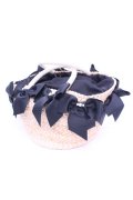 axes femme / リボン使いカゴバッグ  ナチュラル×ブラック O-26-01-16-1066-AX-BG-OW-OS