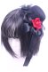 画像1: axes femme / ローズリボンミニハット  クロ×アカ O-26-01-16-1073-AX-AC-OW-OS (1)