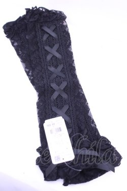 画像1: Chalmiere / レースアップアームカバー  クロ O-26-01-16-1079-0-ZA-OW-OS