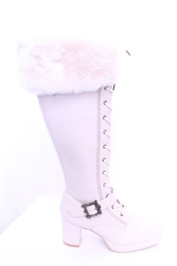 画像7: Kurumi Collaboration / ノエル・ド・メモワール レースアップブーツ L アイボリー O-26-01-16-1085-EL-SH-OW-OS