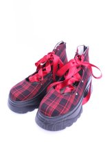 画像1: NIBBLE POISON / レースアップパンプス M アカ O-26-01-16-1088-0-SH-OW-ZTK030 (1)