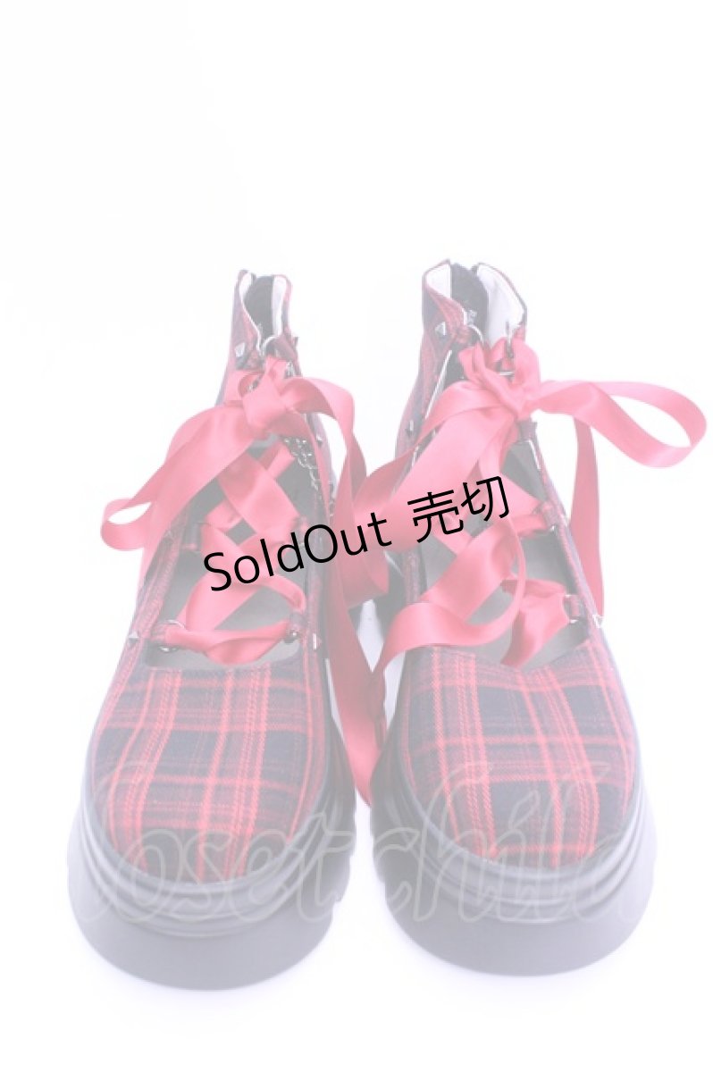 画像2: NIBBLE POISON / レースアップパンプス M アカ O-26-01-16-1088-0-SH-OW-ZTK030 (2)