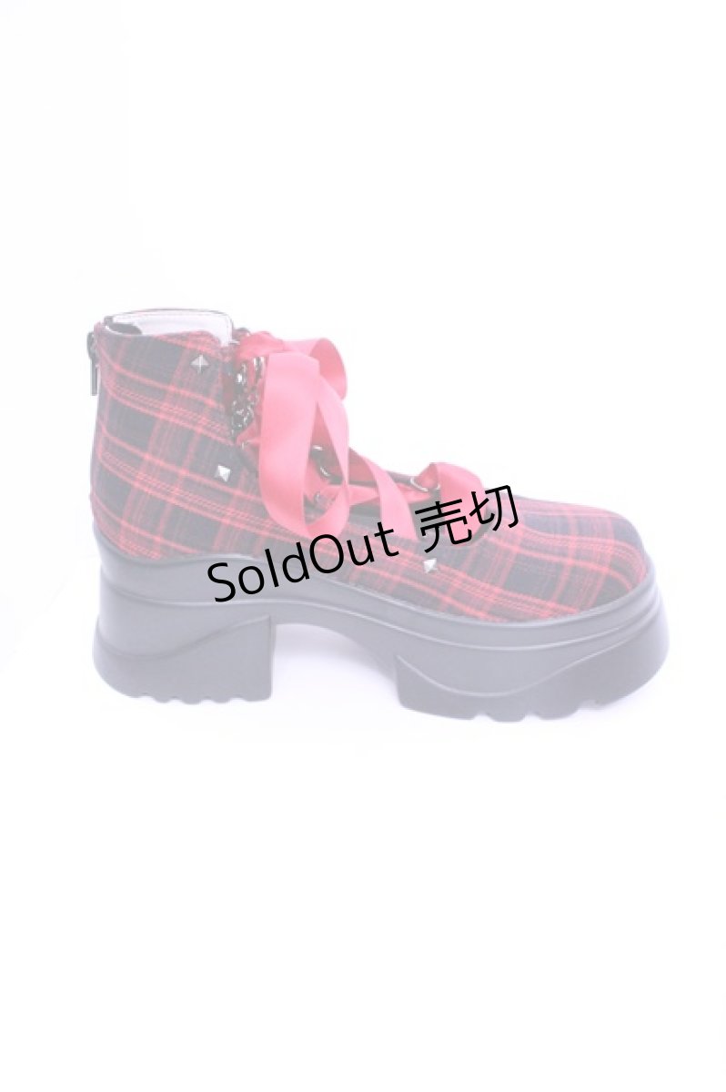 画像5: NIBBLE POISON / レースアップパンプス M アカ O-26-01-16-1088-0-SH-OW-ZTK030 (5)