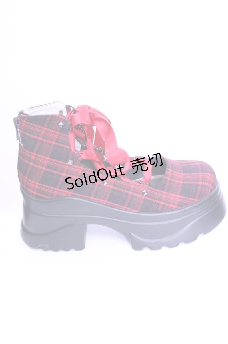 画像7: NIBBLE POISON / レースアップパンプス M アカ O-26-01-16-1088-0-SH-OW-ZTK030 (7)