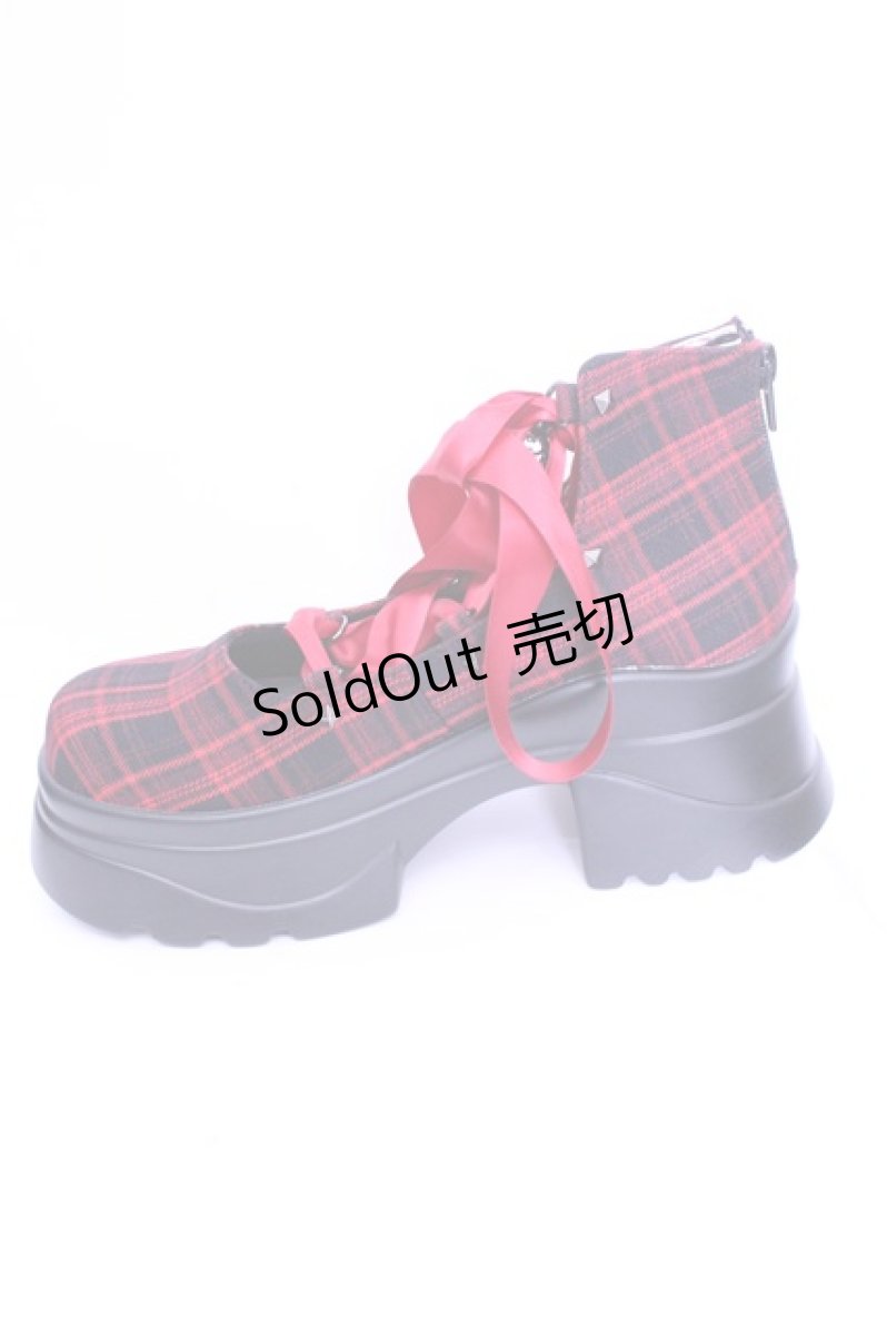 画像8: NIBBLE POISON / レースアップパンプス M アカ O-26-01-16-1088-0-SH-OW-ZTK030 (8)