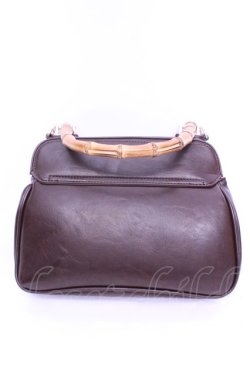 画像2: an another angelus / バンブーハンドルレトロフラップハンドバッグ  ブラウン O-26-01-16-1092-CA-BG-OW-OS