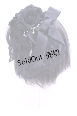 画像2: ALICE and the PIRATES / キャンベルローズカチューシャ  クロ O-26-01-16-1019-PA-AC-IG-OS