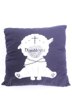 画像1: DimMoire / DimMoireロゴクッション  ブラック O-26-01-16-1020-0-ZA-OW-OS