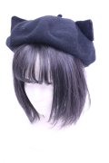 水曜日のアリス / 猫耳ベレー帽  クロ O-26-01-16-1003-EL-AC-OW-OS