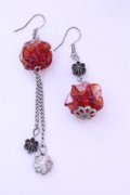 gouk / 和風モチーフピアス  レッド×シルバー O-26-01-16-1029-GO-AC-OW-OS