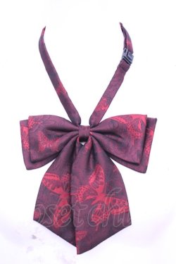 画像2: BPN / バタフライジャガードリボンタイ  ボルドー O-26-01-16-1033-GO-ZA-OW-OS