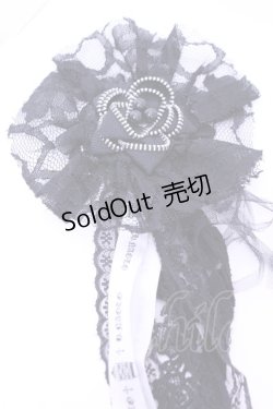 画像2: h.NAOTO / ロゴリボンブローチ  ブラック O-26-01-16-1034-HN-AC-OW-OS