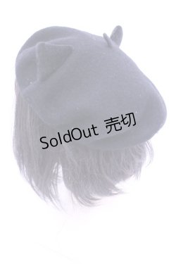 画像3: 水曜日のアリス / 猫耳ベレー帽  クロ O-26-01-16-1003-EL-AC-OW-ZT171