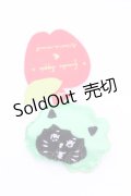 Franche Lippee / カミナリネコブローチ  グリーン×クロ O-26-01-16-1043-LO-ZA-OW-ZT150-F002