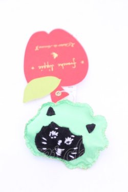 画像1: Franche Lippee / カミナリネコブローチ  グリーン×クロ O-26-01-16-1043-LO-ZA-OW-OS