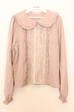 画像1: Honey Cinnamon / タックレースブラウス F ピンク O-26-01-16-012-LO-BL-OW-ZT547 (1)
