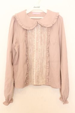 画像1: Honey Cinnamon / タックレースブラウス F ピンク O-26-01-16-012-LO-BL-OW-OS