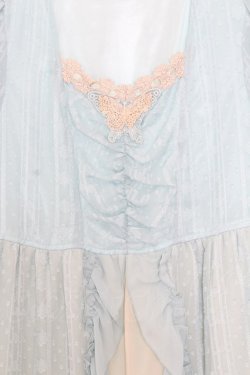 画像2: axes femme / 胸元蝶レースミニワンピース M ミントブルー O-26-01-16-014-AX-OP-OW-OS