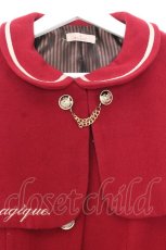 画像3: Amavel / 懐中時計刺繍入り　ケープ付フレアコート M ワイン O-26-01-16-016-CA-CO-OW-ZTC002 (3)