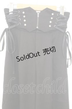 画像2: axes femme POETIQUE / レースアップデザインパンツ M クロ O-26-01-16-002-AX-PA-IG-ZT557