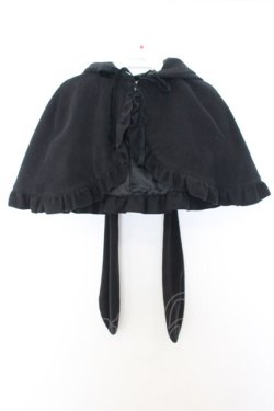 画像1: PEACE NOW / うさみみケープ M ブラック O-26-01-16-017-PU-TO-OW-OS