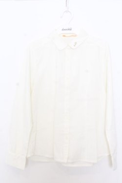 画像1: Fi.n.t / 鍵刺繍クレリックシャツ F アイボリー O-26-01-16-020-CA-BL-OW-OS