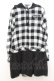 画像1: HELL CAT PUNKS / ギンガムチェックシャツワンピース  ブラック×ホワイト O-26-01-16-023-PU-TO-IG-OS (1)