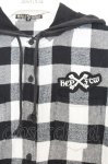 画像2: HELL CAT PUNKS / ギンガムチェックシャツワンピース  ブラック×ホワイト O-26-01-16-023-PU-TO-IG-ZT574 (2)