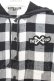 画像2: HELL CAT PUNKS / ギンガムチェックシャツワンピース  ブラック×ホワイト O-26-01-16-023-PU-TO-IG-OS (2)
