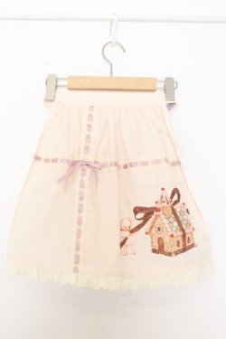 画像1: axes femme kawaii / お菓子の家プリントエプロン  生成り O-26-01-16-003-AX-SK-IG-OS