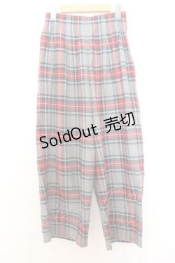 画像1: Franche Lippee / タータンチェックパンツ  グレー O-26-01-16-026-LO-PA-IG-ZT548