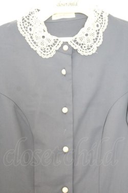 画像2: m petit by misako / AM*レースエリプリーツワンピース M ブルー O-26-01-16-030-LO-OP-IG-OS