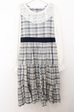 画像1: marcHenTica / オルネラワンピース  ブルー×シロ O-26-01-16-031-LO-OP-IG-OS