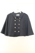 axes femme / チェーン付きダブル釦ケープ F ネイビー O-26-01-16-033-AX-JA-IG-OS