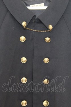 画像2: axes femme / チェーン付きダブル釦ケープ F ネイビー O-26-01-16-033-AX-JA-IG-OS