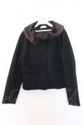 m petit by misako / ファーエリショートJKナガ ジャケット L クロ O-26-01-16-034-LO-CO-IG-OS