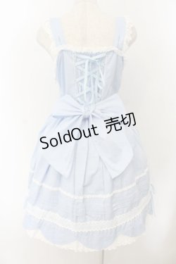 画像5: BABY,THE STARS SHINE BRIGHT / リボンスカラップジャンパースカート  サックス O-26-01-17-023-BA-OP-OW-OS