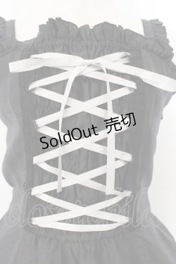 画像2: Moi-meme-Moitie / ディヴァインクロスジャンパースカート  ブラック×シルバー O-26-01-17-031-MO-OP-IG-OS