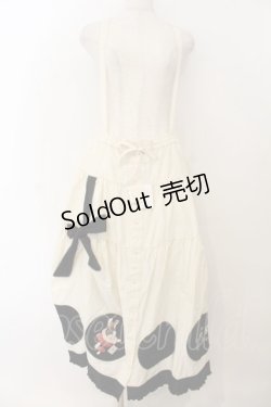 画像1: PINK HOUSE / ハロウィーンワンダーランドワッペン使いスカート  シロ×クロ O-26-01-17-032-LO-OP-IG-OS